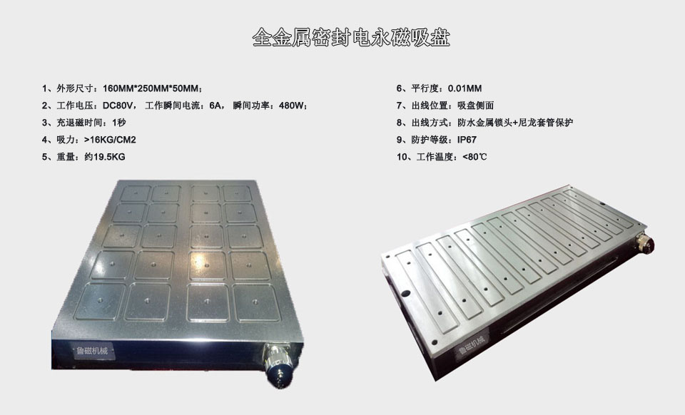 全金屬密封電永磁吸盤(pán)