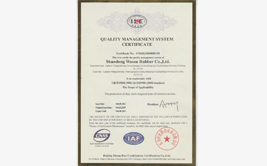 鲁磁科技荣获ISO9001-2008质量体系认证